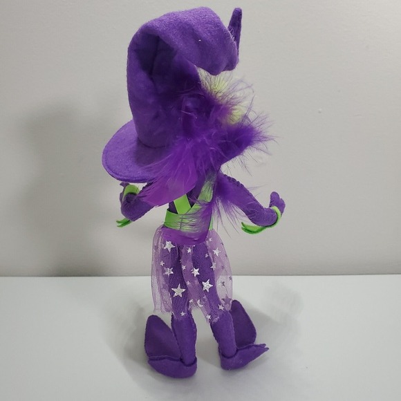 Annalee 2009 Purple Witch Elf Doll 9in Halloween Poseable Felt Decor‎ Figure - Picture 5 of 11